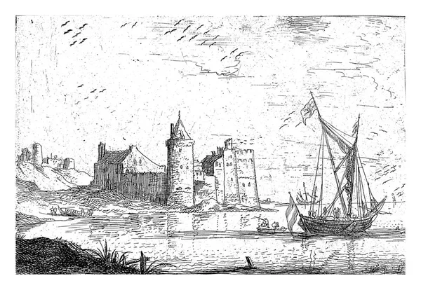 Замок Узбережжі Бонавентура Петерс 1624 1652 — стокове фото