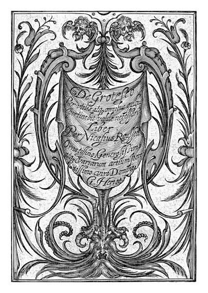 Strona Tytułowa Grotesco Johan Barra Nicasius Rousseel 1623 Groteskowa Dekoracja — Zdjęcie stockowe