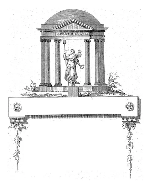 海牙统一与秩序学会会员卡 Reinier Vinkeles 1790 1799年海牙统一与秩序学会会员卡 — 图库照片