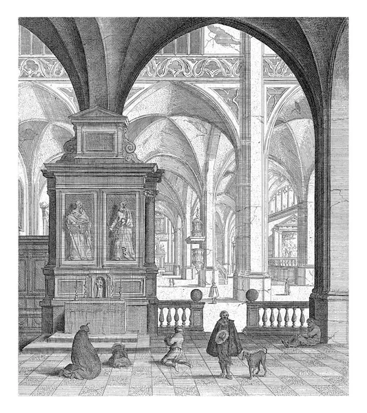 Figuras Interior Igreja Gótica — Fotografia de Stock