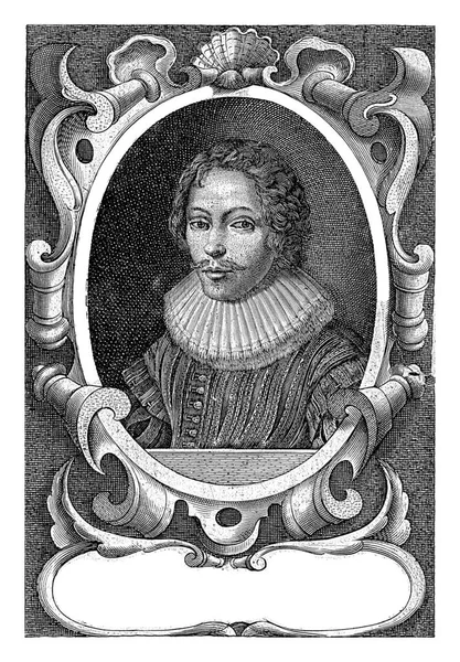 Porträt Willems Einem Verzierten Oval Mit Randbeschriftung Einer Kartusche Drei — Stockfoto