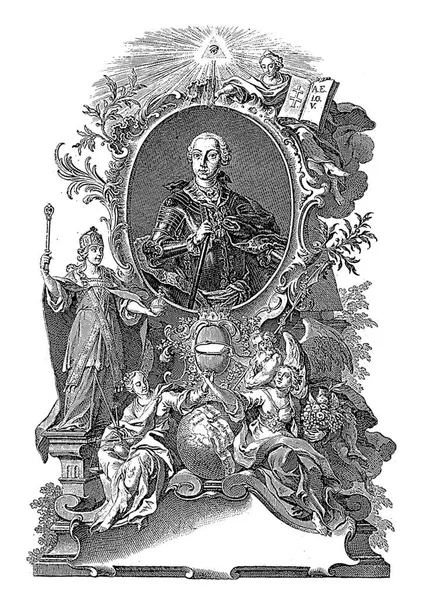 Retrato José Imperador Romano Alemão Johann Esaias Nilson 1746 1788 — Fotografia de Stock