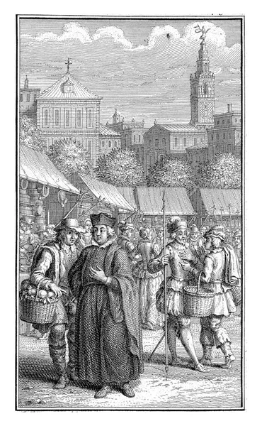 Cleric Robbed Thief Jacob Folkema 1702 1767 Thief Robbs Cleric — стоковое фото