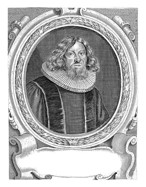 Porträtt Teologen Jens Bircherod Coenraet Waumans 1690 — Stockfoto