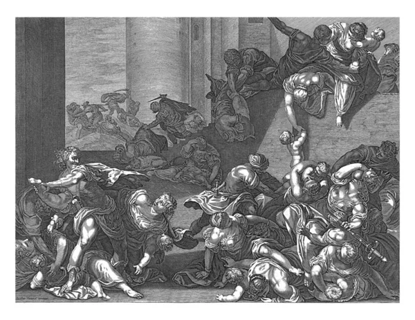 Barnamord Betlehem Geertruydt Roghman Efter Aegidius Sadeler Efter Jacopo Tintoretto — Stockfoto