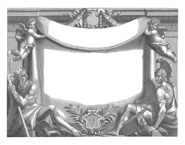 Reklamtryck Aegidius Maistre 1665 Nedre Delen Nicolas Pitau Efter Jean — Stockfoto