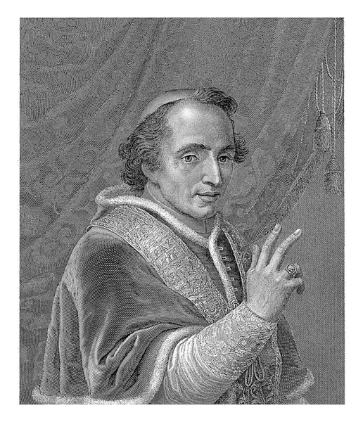 Портрет Папы Пия Vii Анджело Эмилио Лапи После Иосифа Баццоли — стоковое фото