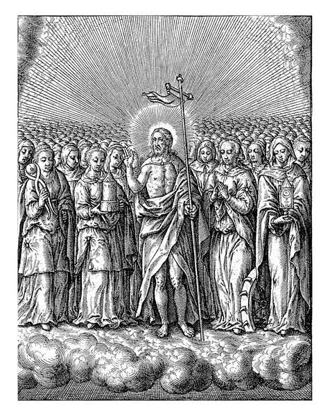 Vertu Ciel Hieronymus Wierix 1563 Avant 1619 Christ Ressuscité Dans — Photo