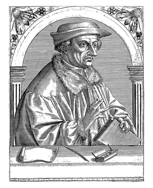 Retrato Konrad Pellikan Robert Boissard 1597 1599 — Fotografia de Stock