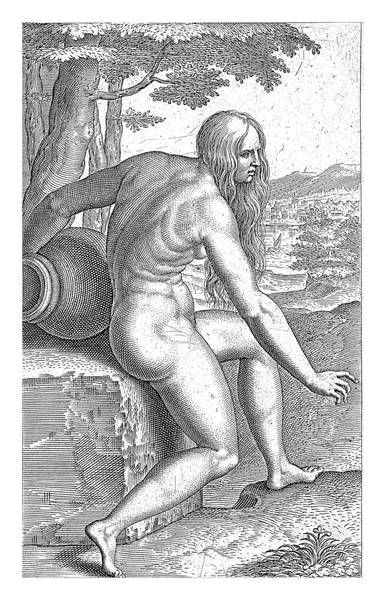 Perisi Venüs Acidalia Philips Galle 1587 Taş Bir Blokta Oturan — Stok fotoğraf