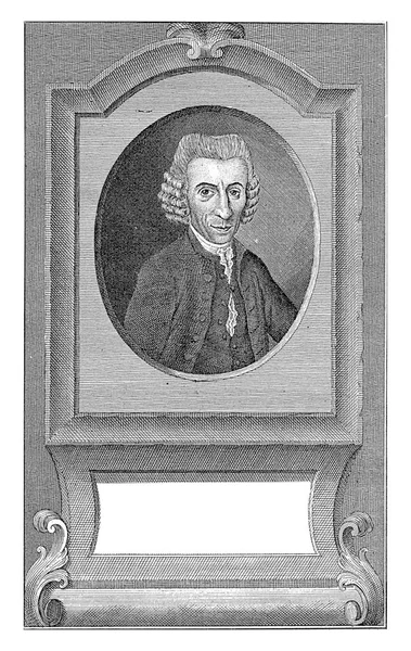 Portrait Physician Alexander Balthazaar Barent Bakker Johan Christiaan Elin 1762 — Stock Photo, Image