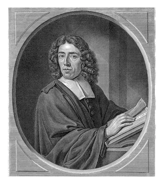 Portret Van Abraham Hellenbroek Jacob Gole Naar Pieter Van Der — Stockfoto