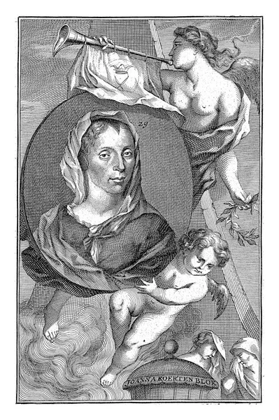 Porträtt Johanna Koerten Jacob Houbraken 1721 — Stockfoto