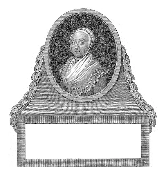 Portrait Jacomina Jacoba Vroombrouk Épouse Pasteur Frans Lorie Mémorial Mort — Photo