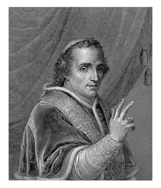 Porträtt Påven Pius Vii Angelo Emilio Lapi Efter Joseph Bazzoli — Stockfoto