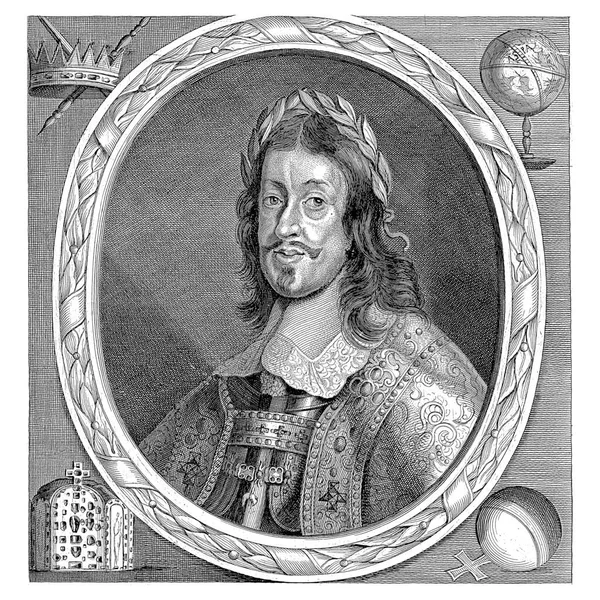 Retrato Fernando Iii Emperador Alemán Con Una Corona Laurel Cabeza —  Fotos de Stock