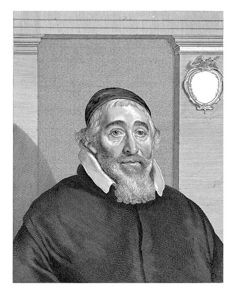 Προσωπογραφία Του Jacobus Vligerus Πάστορα Στο Άμστερνταμ — Φωτογραφία Αρχείου