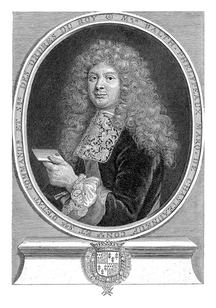 Portrét Baltazara Phlypeaux Chteauneufa Francouzský Státník Cornelis Martinus Vermeulen Podle — Stock fotografie