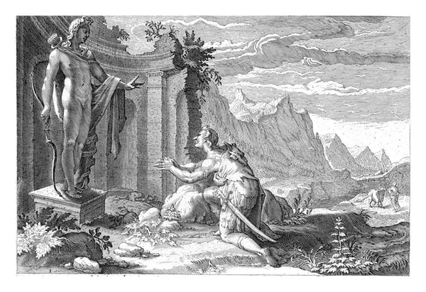Cadmus Vraagt Het Orakel Van Delphi Wat Hij Moet Doen — Stockfoto