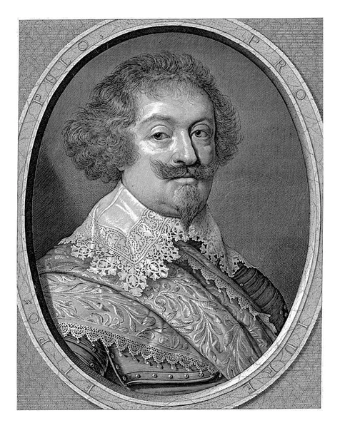 Porträtt Willem Greve Nassau Siegen Willem Hondius Efter Isaac Mijtens — Stockfoto