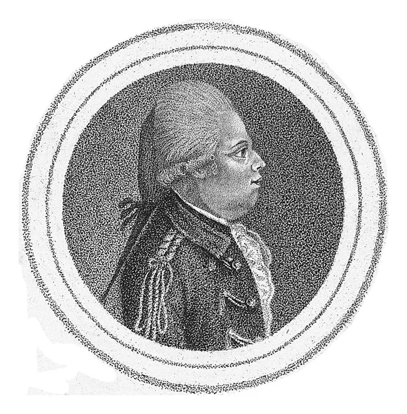 威廉五世的肖像成圆形 他的头衔在底边 — 图库照片