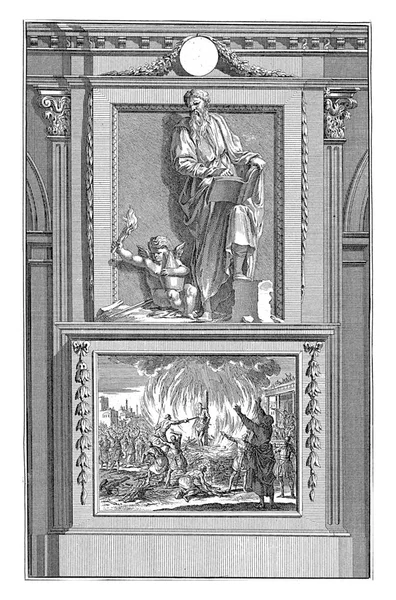 Policarpo Esmirna Padre Apostólico Jan Luyken Después Jan Goeree 1698 — Foto de Stock