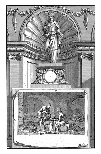 Святий Діонісій Олександрійський Отець Церкви Луїкен Після Яна Гері 1698 — стокове фото