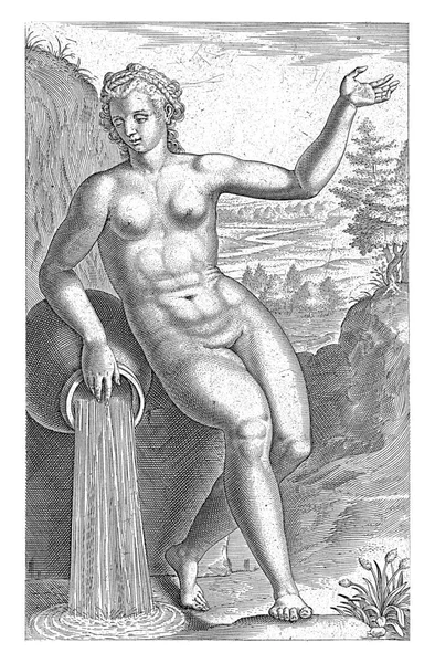 Water Nymph Largia Philips Galle 1587 Water Nymph Largia Tisk — Stock fotografie