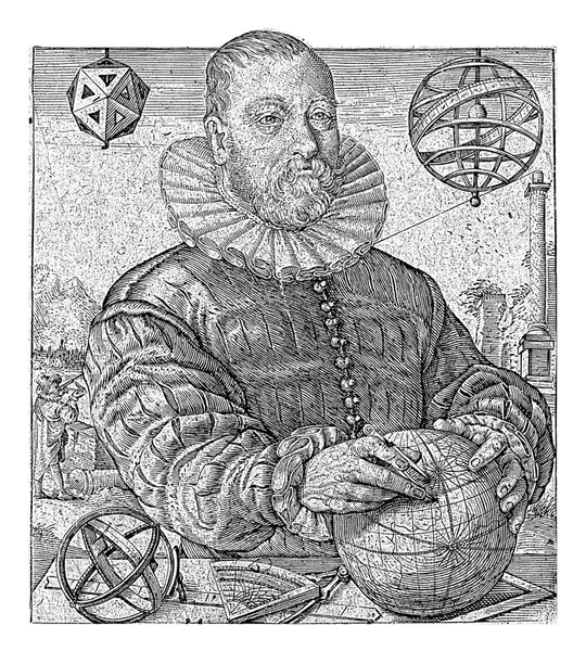 Retrato Nicolaus Petri Van Deventer Matemático Astrónomo Amsterdam —  Fotos de Stock