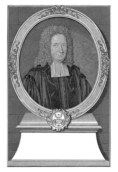 Joachim Lange Georg Paul Busch的肖像 Johann Anton Rdiger 1733年 — 图库照片