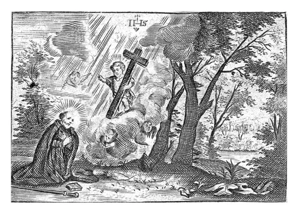 Святой Видением Христа Фредерик Буттас Старейшина 1807 Неопознаваемый Святой Вероятно — стоковое фото