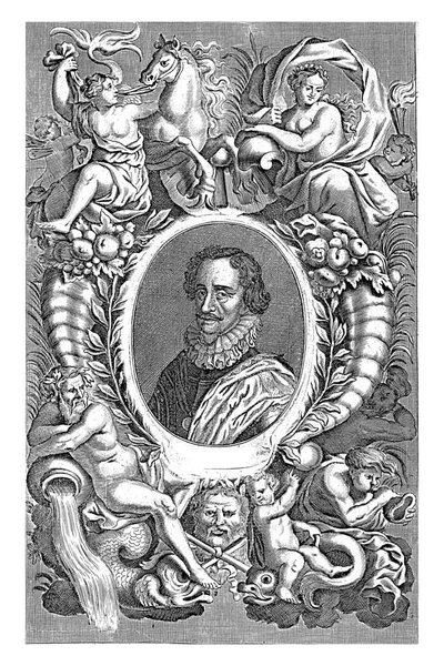 Maurits Narancsherceg Portréja Gaspar Bouttats 1668 1691 Körül Maurits Portréja — Stock Fotó