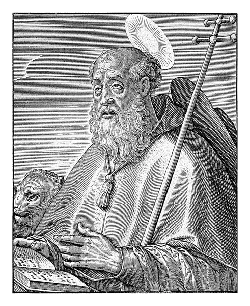 Church Father Hieronymus Antonie Wierix 1604 1619 Hieronymus Dressed Pilgrim — Stock Photo, Image