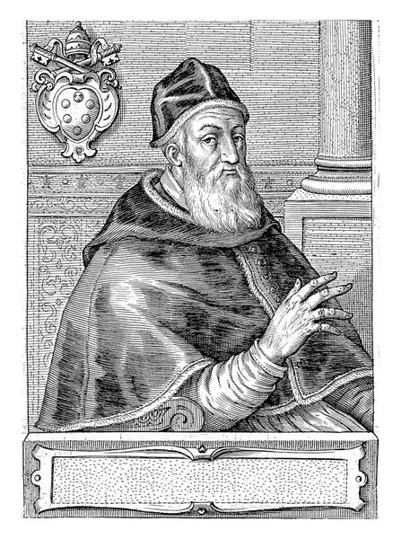 Porträtt Påven Leo Jacob Matham 1605 — Stockfoto
