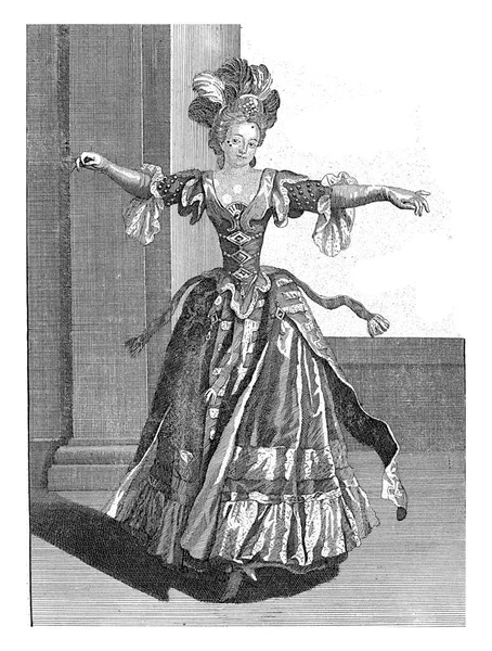 Dansande Kvinna Gerard Valck 1694 1715 — Stockfoto