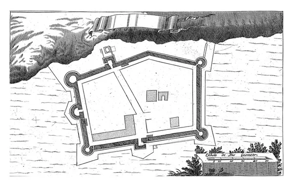 Karta Över Fästningen Chielafa — Stockfoto