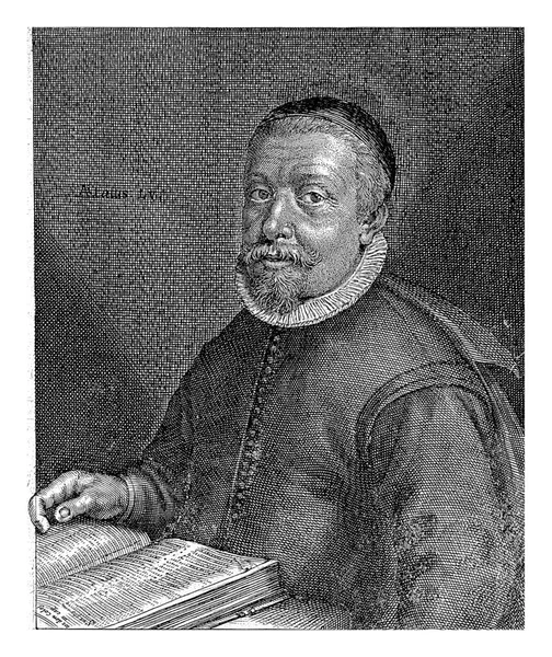 アブラハム ディルクスの肖像画 Bierens Crispijn Van Passe 1604年 1670年説教者アブラハム ディルクスの肖像画 バイエルンは55歳で — ストック写真