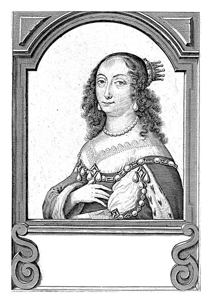 Portret Louise Marie Luźnymi Włosami Koroną Tyłu Głowy — Zdjęcie stockowe