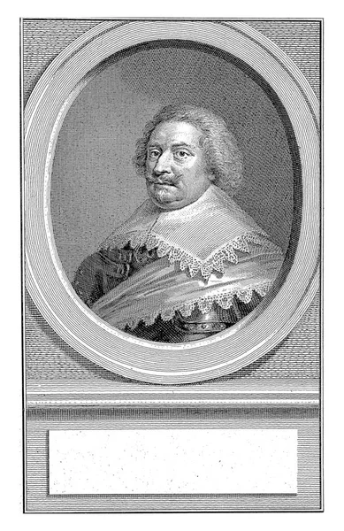 ウィレムの肖像 ナッソーの伯爵 ジェイコブHoubraken ミシエル ヤンツ ファン ミエレベルトの後 アート シューマンの後 1747年 — ストック写真
