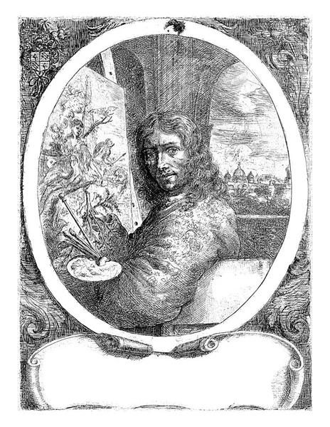 Pieter Van Der Hulst Meio Comprimento Esquerda Sentado Frente Uma — Fotografia de Stock