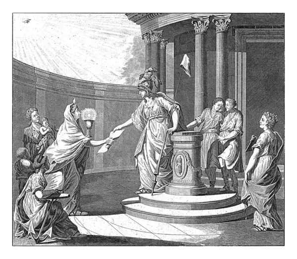 Roma Katolik Dinini Diğer Mezheplerle Bir Tutma Alegorisi Ortasında Mızrağın — Stok fotoğraf
