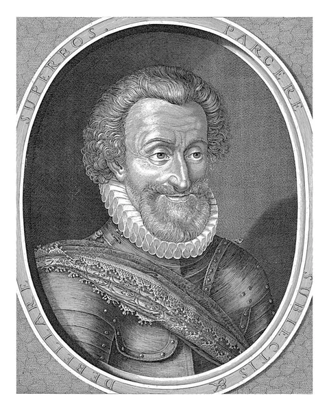 Portret Van Henry Bourbon Hendrick Hondius 1630 Bust Rechts Van — Stockfoto