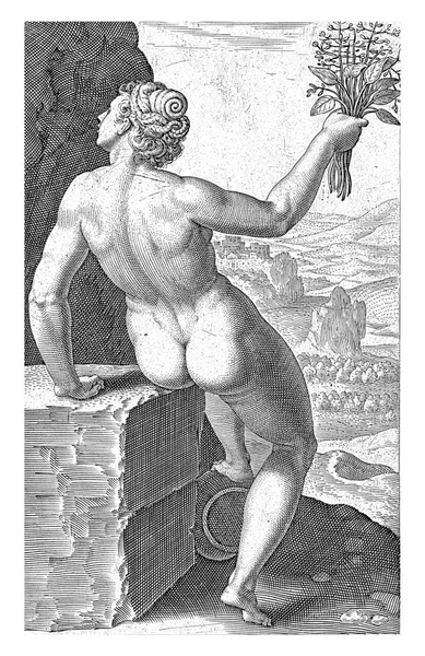 Wassernymphe Arethusa Philips Galle 1587 Die Wassernymphe Arethusa Sitzend Auf — Stockfoto