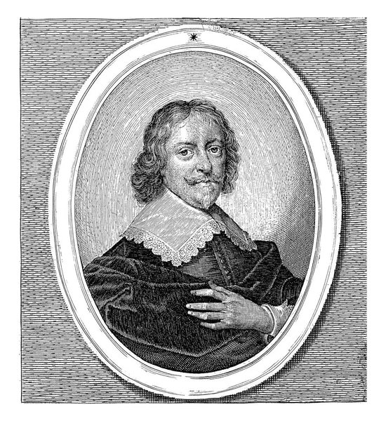 亨德里克 Hendrick Thibaut 的肖像 Crispijn Van Passe 1667年或1670年后的肖像 泽兰政治家 米德尔堡市长亨德里克 — 图库照片
