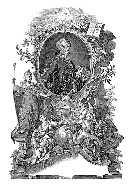 Προσωπογραφία Του Ιωσήφ Ρωμαιογερμανού Αυτοκράτορα Johann Esaias Nilson 1746 1788 — Φωτογραφία Αρχείου