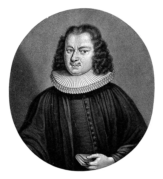 1670 1713年 Pieter Schenk 牧师Gottlob Friedrich Seligmann的画像 — 图库照片