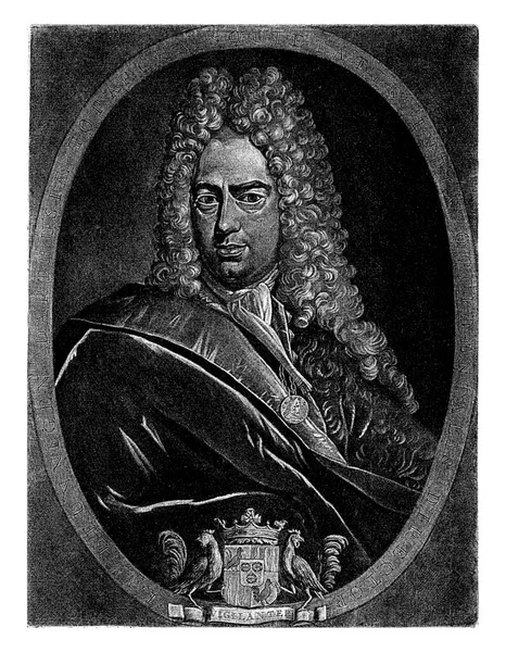 Portrét Spisovatele Obchodníka Bankéře Jana Van Beuningena Byl Také Guvernérem — Stock fotografie