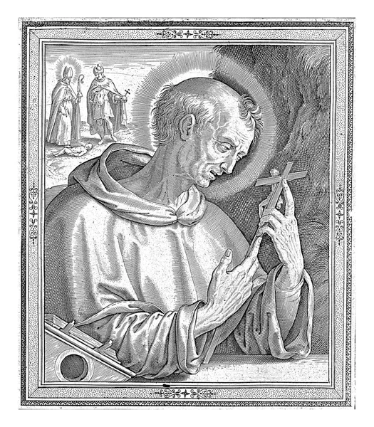 聖バジル カイザリヤの司教 カッパドキアの父の創設者 彼の手に十字架と — ストック写真
