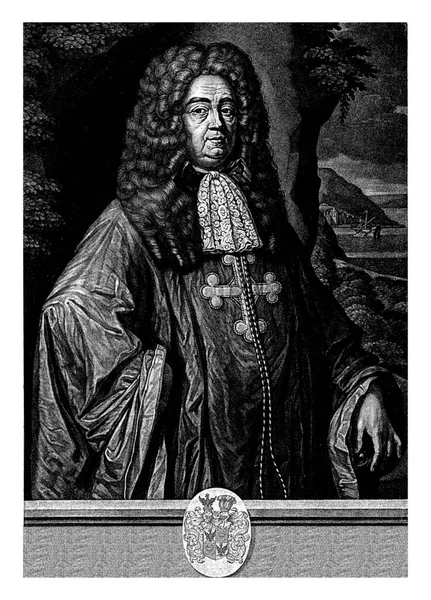 Porträtt Johannes Cramprich Cronefelt Abraham Bloteling Efter Simon Ruys 1687 — Stockfoto