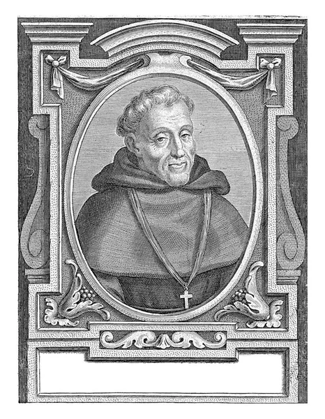 圣地亚哥 德孔波斯特拉大主教Augustine Agustn Antolnez的画像 Cornelis Galle 继Jacques Franckaert 1636年 — 图库照片